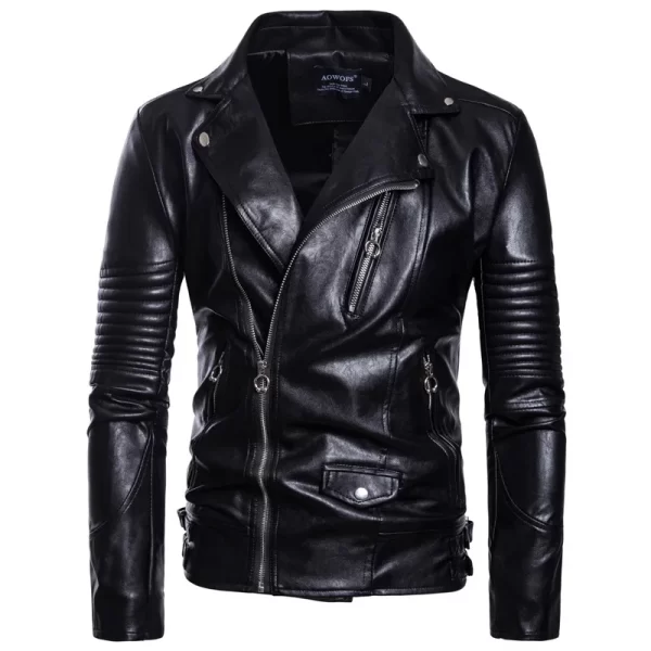 Elevate-Your-Wardrobe-with-CozzyCo-Men's-Leather-Jacket